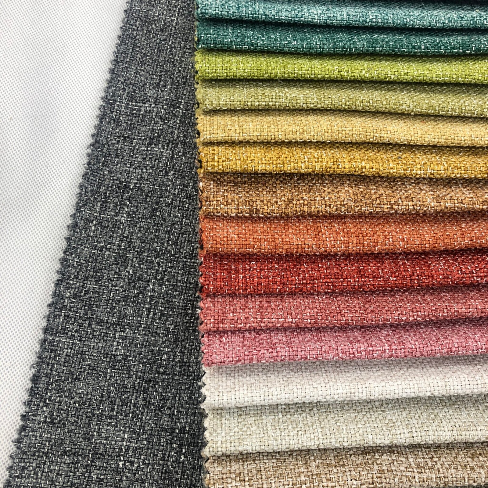 Polyester linen look furniture fabric Sofa Fabric Manufacturer And